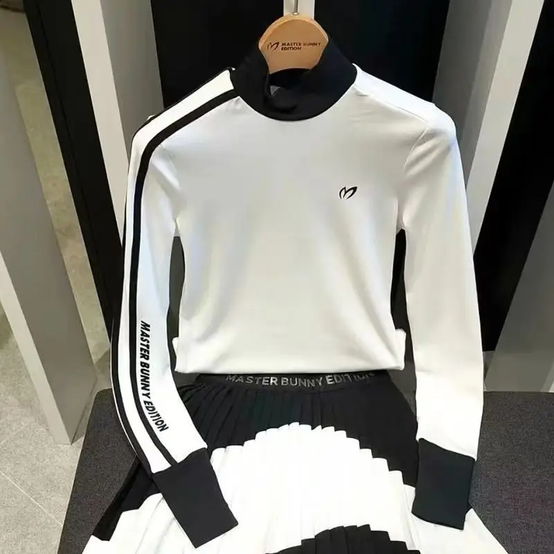 

New Golf Apparel Women's Long Sleeve Sports Sweatwicking Breathable Slim Fit T-shirt Spring and Autumn Golf Jersey Hat