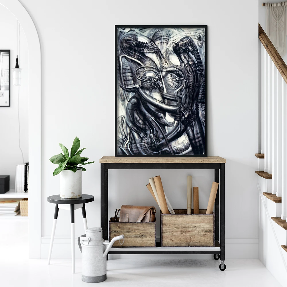Hr Giger искусство биомеханической фотообои плакат и Настенная картина печать
