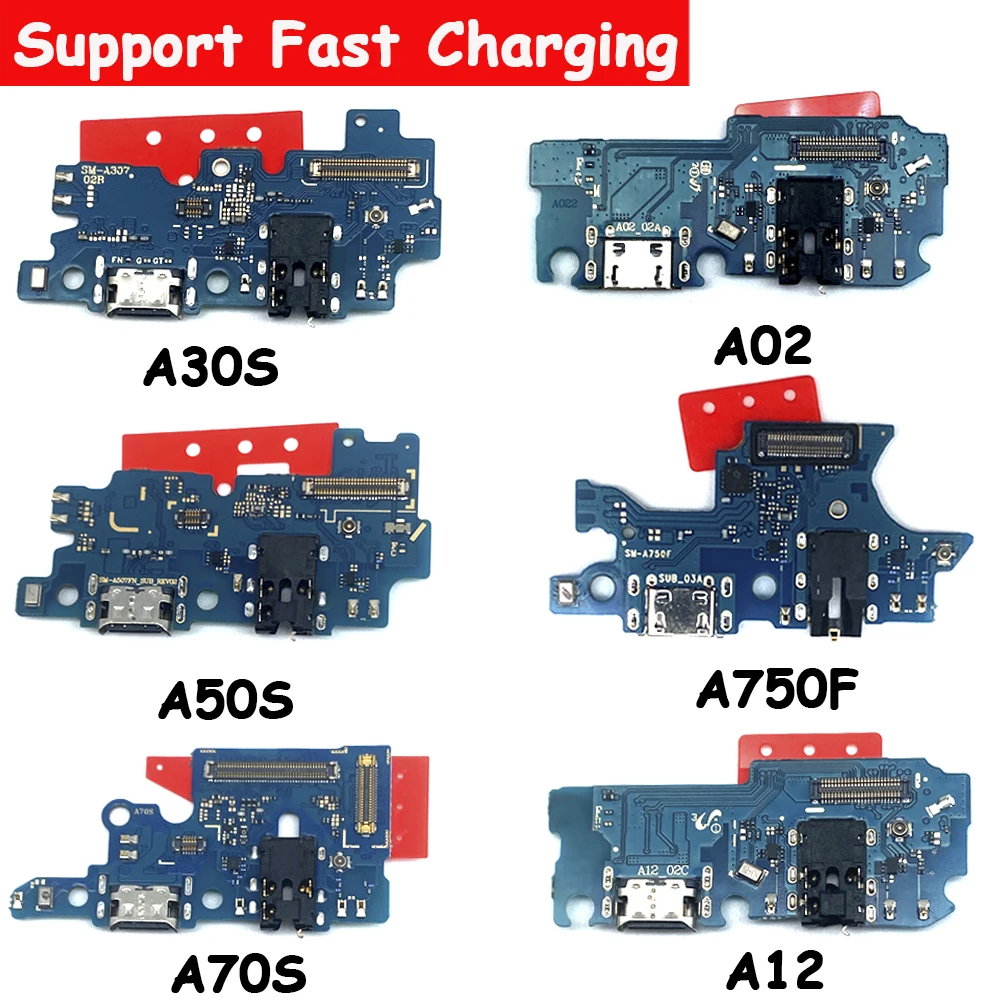 

5Pcs/Lot Original USB Charging Connector Dock Flex Cable Phone Parts For Samsung A02S A03S A12 A02 A12 A30S A50S A01 Core A10S