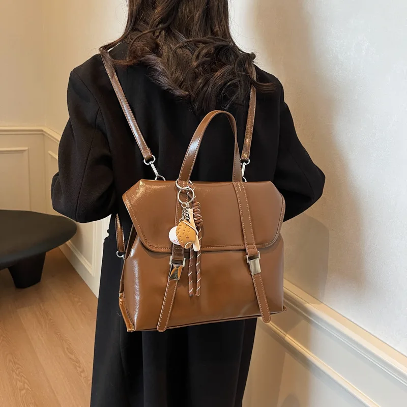 Женская сумка британский ретро-рюкзак новинка 2024 модный портативный портфель в