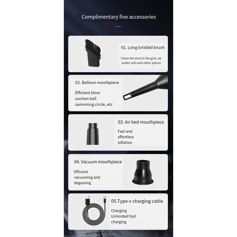 Беспроводная пылеочиститель 110000 Генератор об/мин жестокий вентилятор