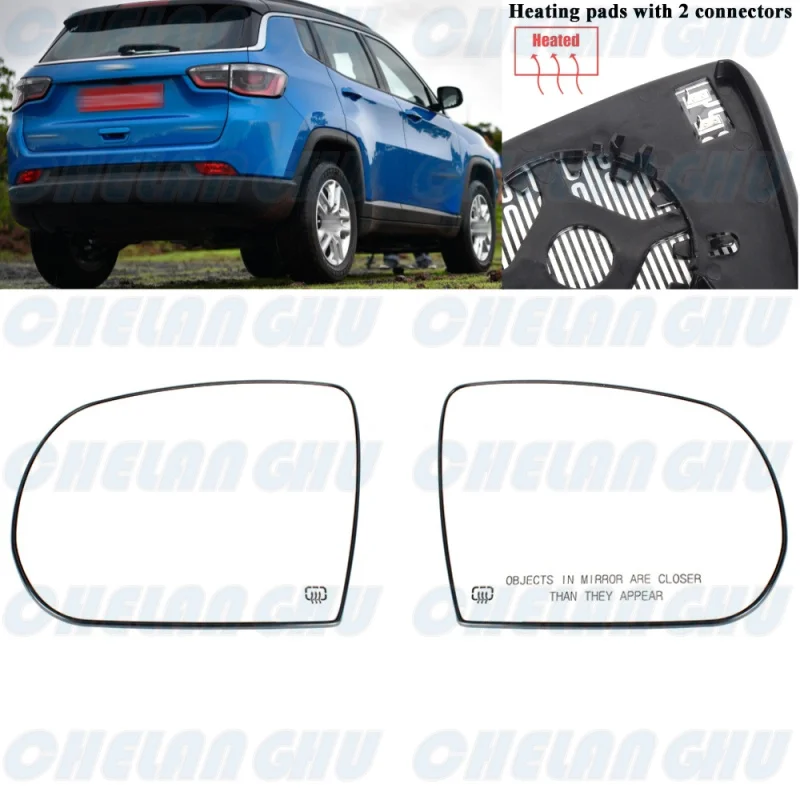 Для Jeep Compass 2017 2018 2019 2020 2021 версия для США 1 пара зеркал заднего вида с подогревом