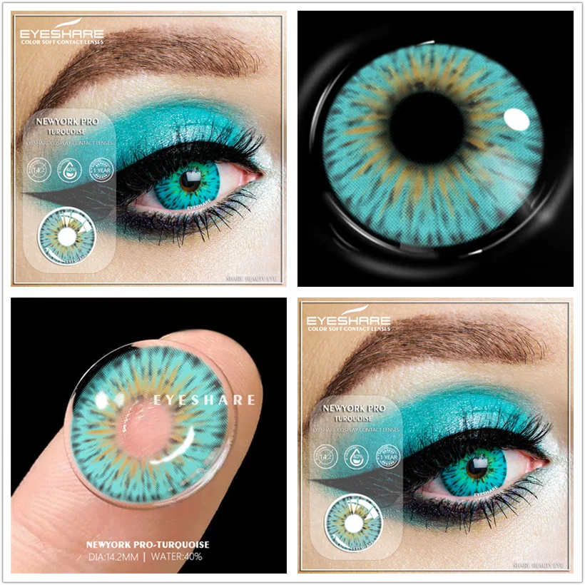 eyeshare contact case color contact lenses for eyes cosplay colored lenses blue lens case contact lens with contact box free global shipping