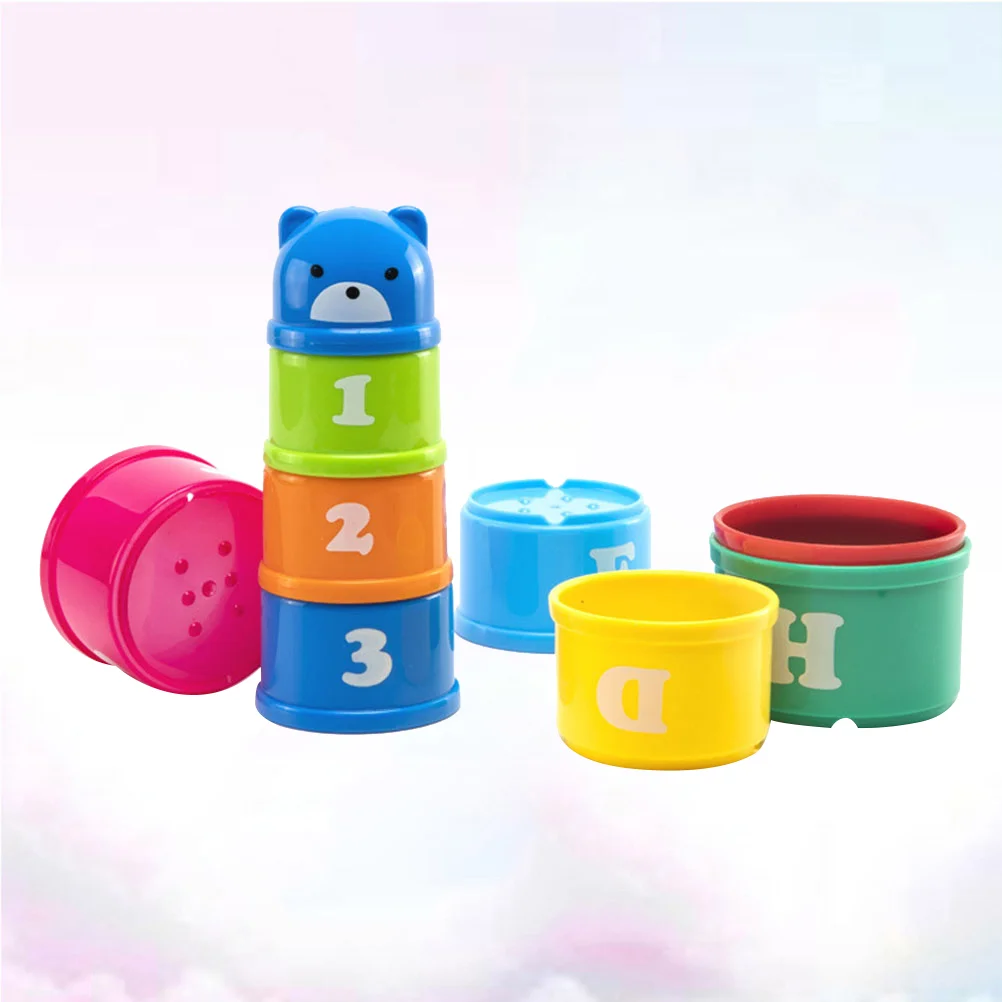 

Детские Складные Игрушки, детский игровой набор, Детские стаканы, образовательные штабелируемые чашки