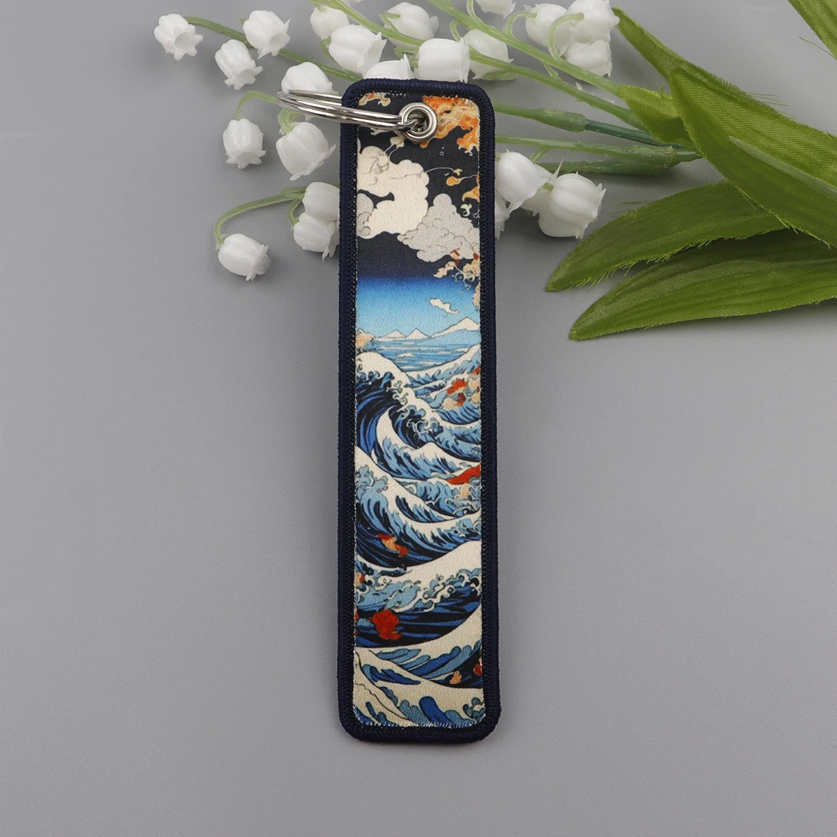 Брелок с художественной росписью японских волн для автомобилей рюкзак держатели
