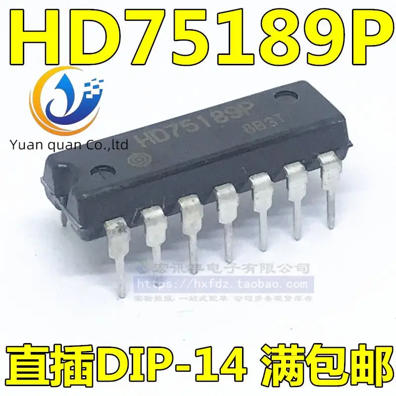 

30pcs original new HD75189P DIP-14 line receiver 5.5V SN75189N