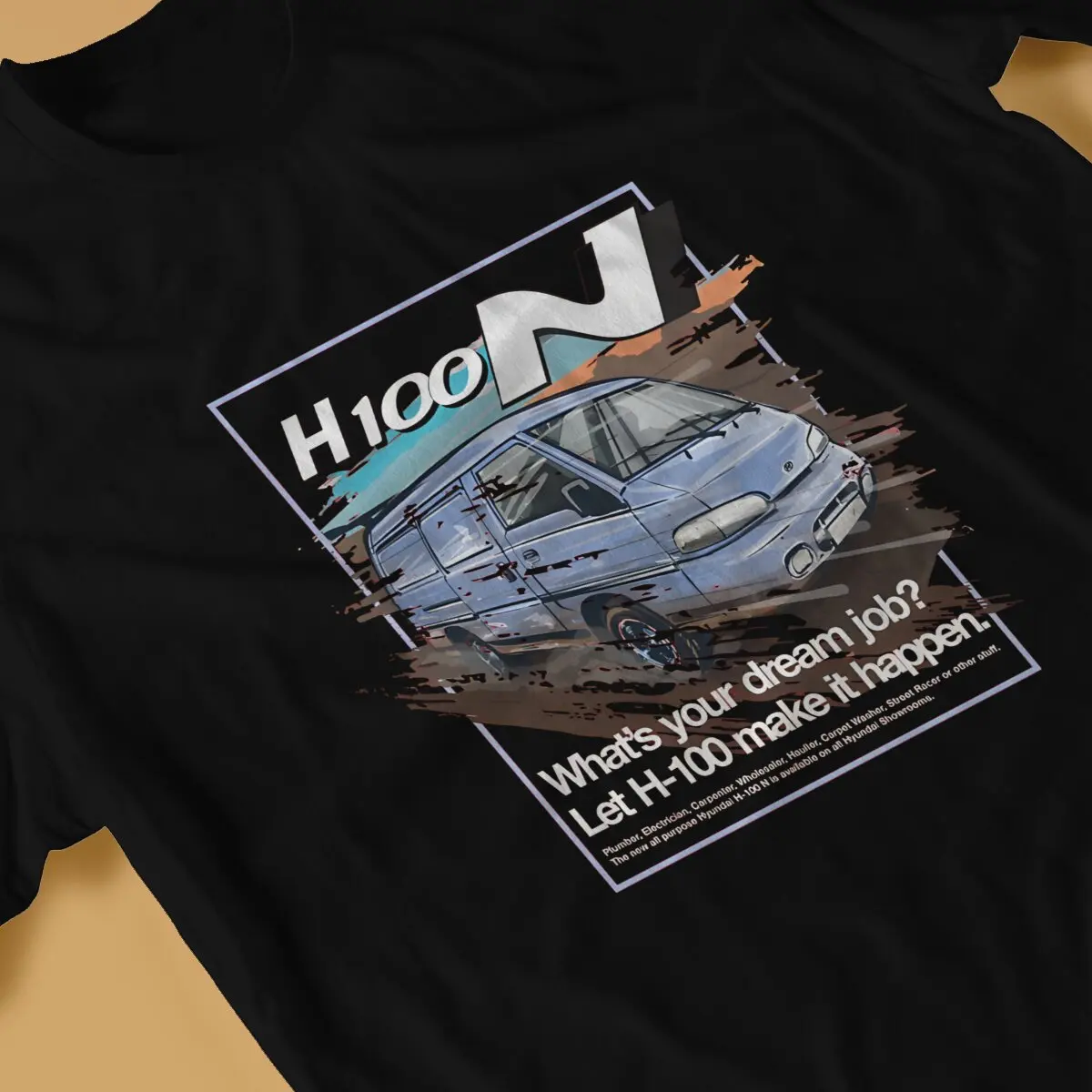 Мужские футболки Hyundai H100 N с иллюстрацией от Petrothings хлопковая одежда для гонок