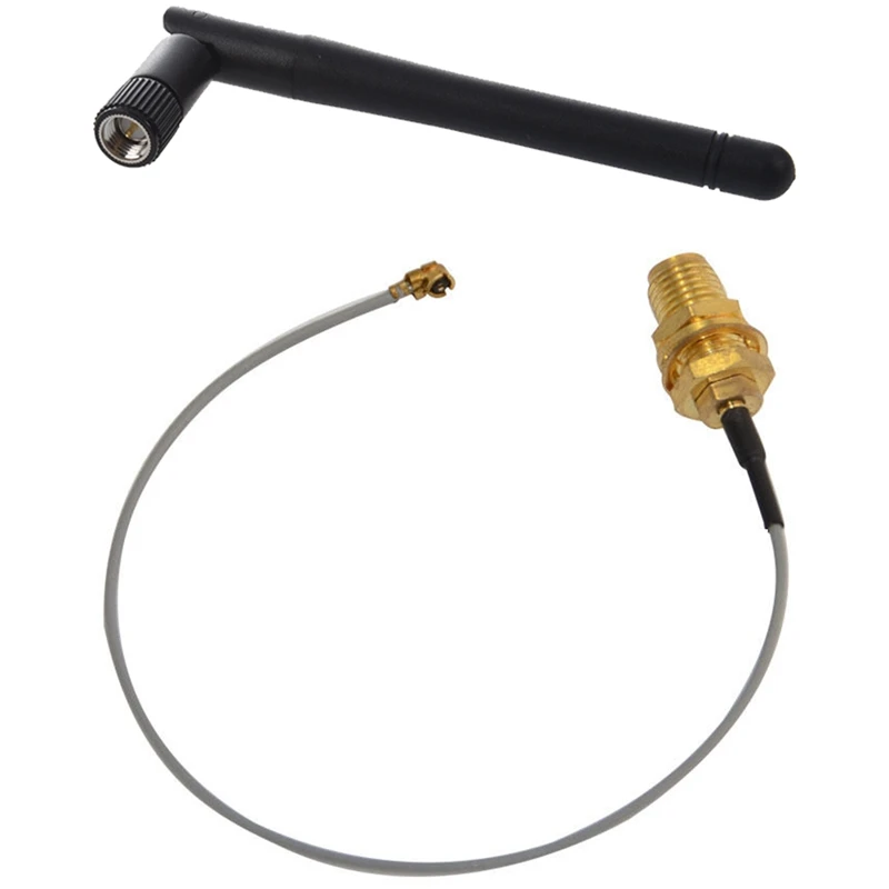 5DB 2 4G SMA Male Wifi беспроводной адаптер Сетевая антенна с IPX / U.Fl к гнезду перегородка