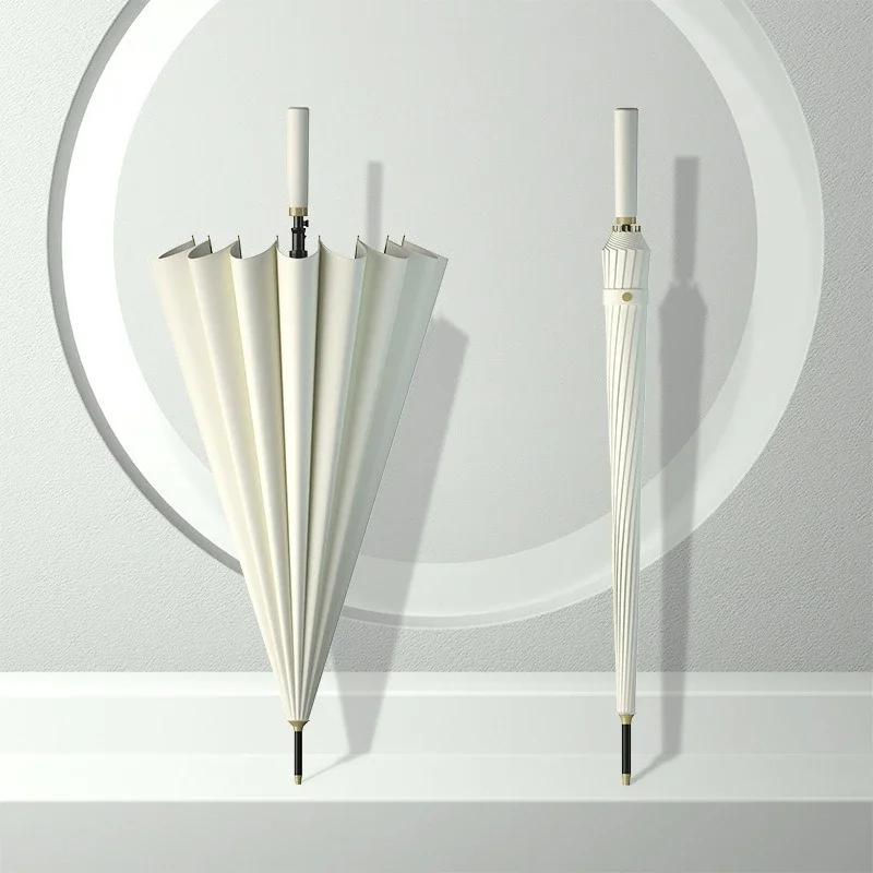 Автоматический и закрывающий прямой зонт с 24 прутьями длинная деловая ручка