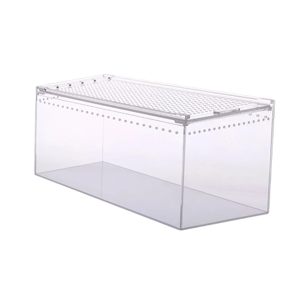 

Reptile Box Breeding Hermit Crab Habitat Tank Transparent Large Critter Keeper Cricket Container Acrylic Terrarium Feeding