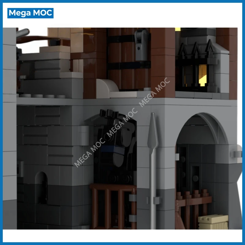 Фото Модульный конструктор Shadow Hawk Beacon MOC: Средневековая сторожевая вышка, сцена с гарнизоном, игрушка для сборки №3