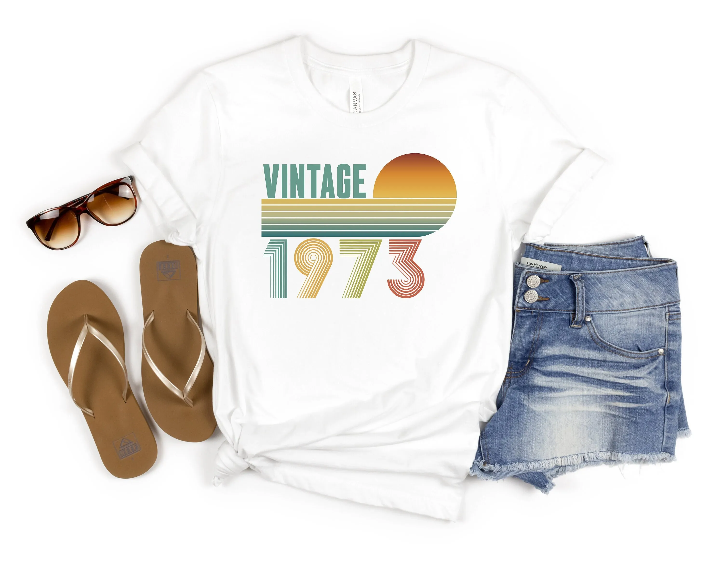 Винтажная Футболка 1973 день рождения 51-й 50-й Привет пятьдесят лучший из ретро