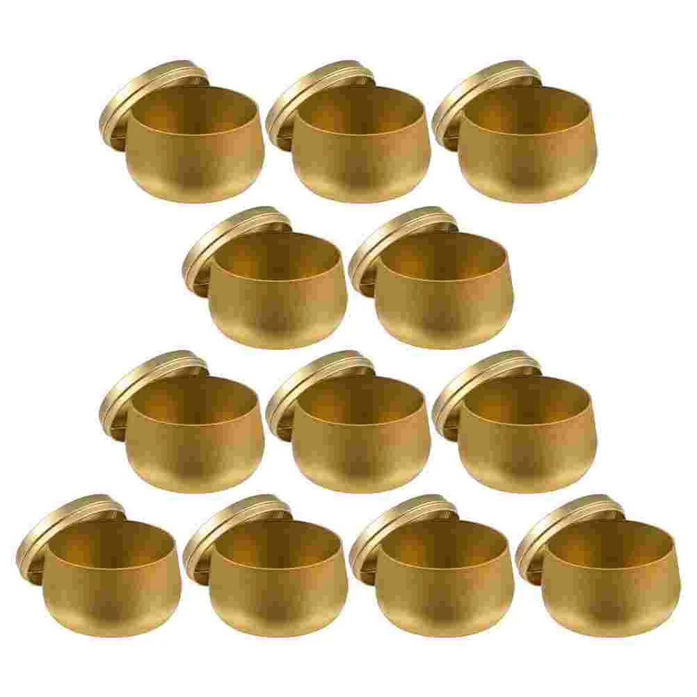 

12 Pcs Tinplate Jar Tin Containers Lids Storage Tinplate Jars Jars Cookie Containers Gift Giving