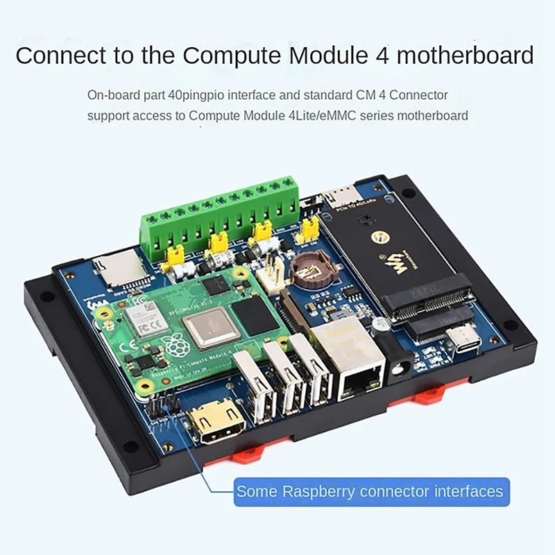 Плата расширения Waveshare для Raspberry Pi CM4 промышленный модуль 5G/4G/Lora связи IO