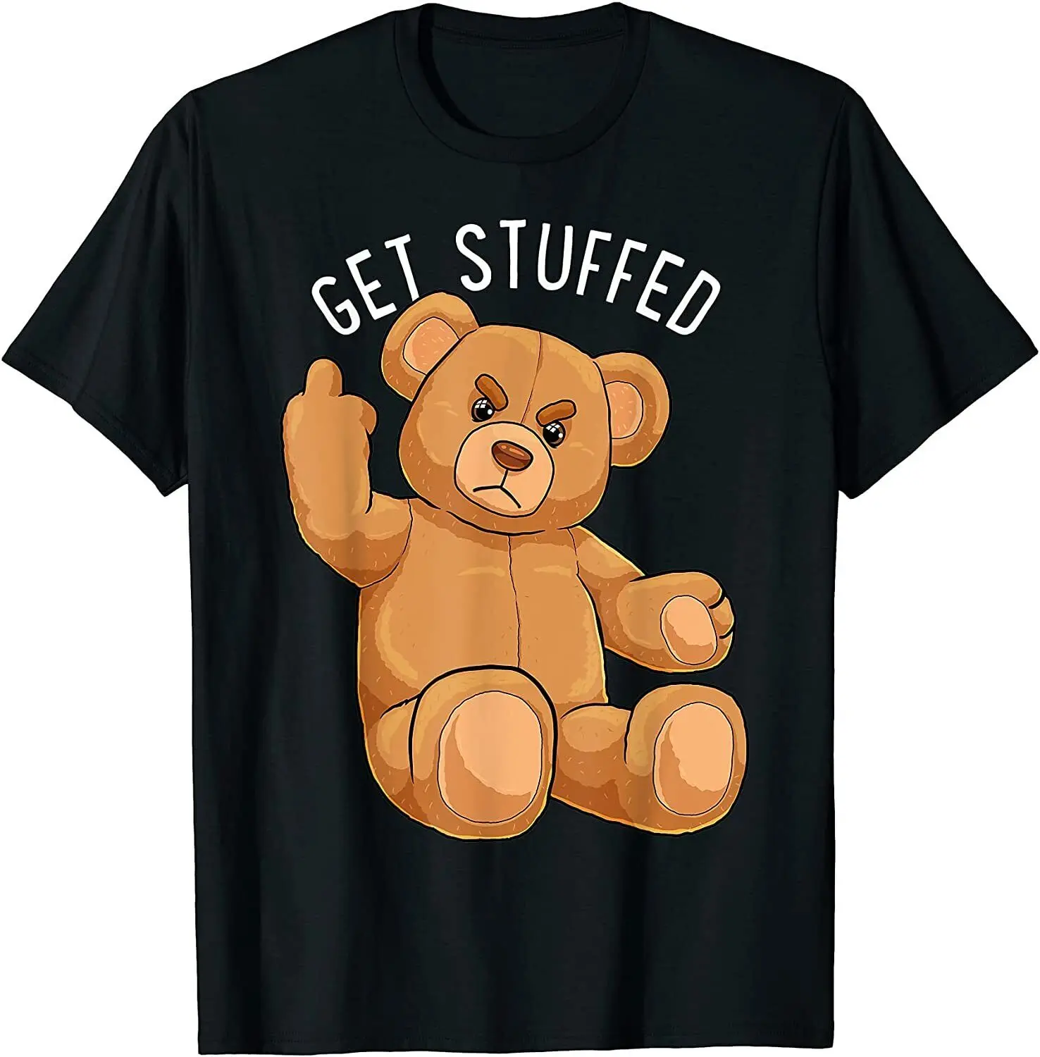 Получить набивной медведь гневатый плюшевый медведь ольччан Готическая футболка Японская/Мужская Уличная одежда винтажные Топы Футболка женская одежда