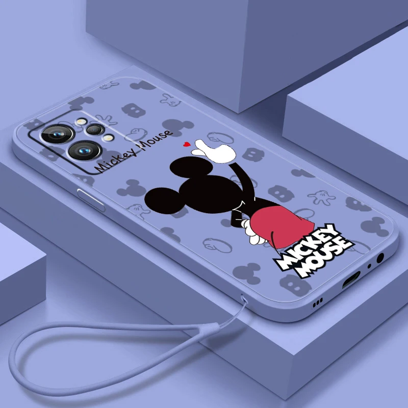 

Liquid Rope Love Mickey Minnie Mouse Phone Case For OPPO Realme Q3S Q5i 50A 50i C21Y C11 GT Neo3 Neo2 9 9i 8 8i 7 Pro Plus