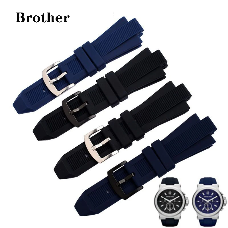 

Silicone Watch Accessories Band for MK Michael Kors Raised Mouth Strap MK8730 MK9019 MK8295 MK8492 MK9020 MK8184 Watch straps