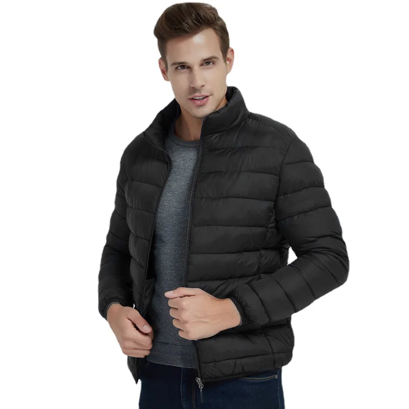 Men Parkas Cotton-padded 2022 New Stand Collar Thin Short Coat Winter Warmth Casual Large Size Jacket Chamarras Para Hombre