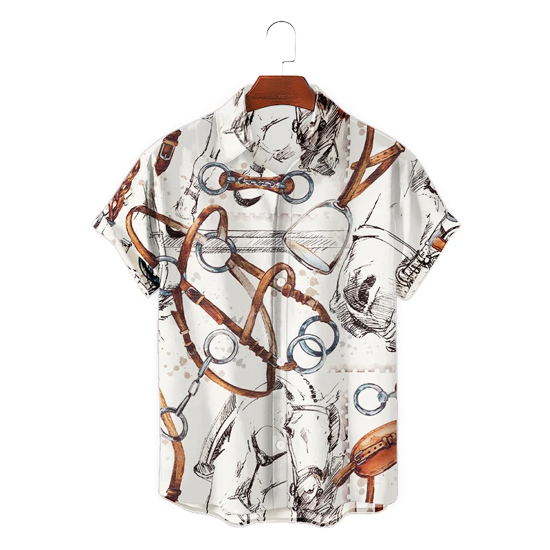 

New Summer Fashion Men's Hawaiian Shirt Short Sleeve Button Pattern Print Casual Beach Aloha Luxury Designer Shirt Oversized 5XL