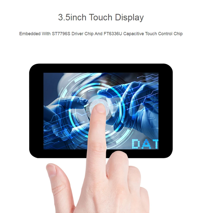 3 5-дюймовый емкостный сенсорный ЖК-дисплей 320x480 IPS-дисплей ST7796 FT6336 Драйвер для