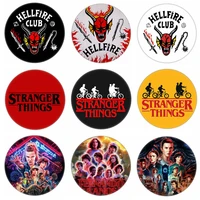 12pcslot 24 style movie stranger things season 4 badge brooch cool figure logo printing brooch pin for friend cosplay prop gift