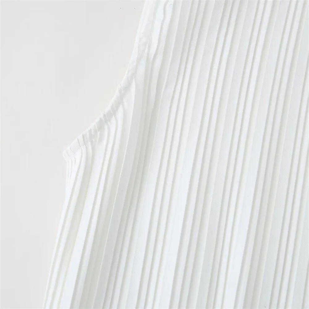 Женское платье без рукавов Taop &amp Za повседневное плиссированное с круглым вырезом