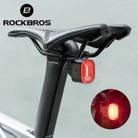 rockbros smart bike light waterproof bicycle taillight usb rechargeable auto brake sensing led safety warning cycling rear lamp