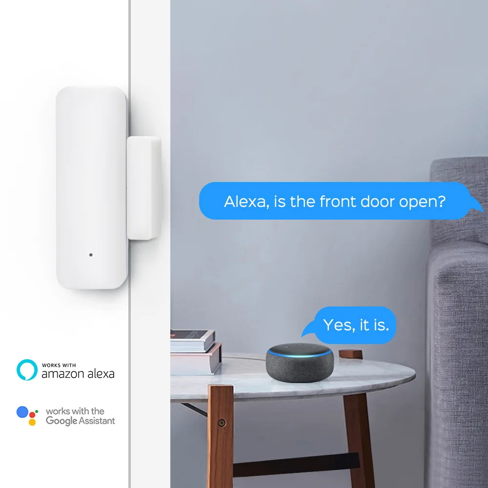 Tuya Smart WiFi Door Sensor With Alexa Google Home Door Open/Closed Detectors Notification Security Alert/Sound Smart Life APP enlarge
