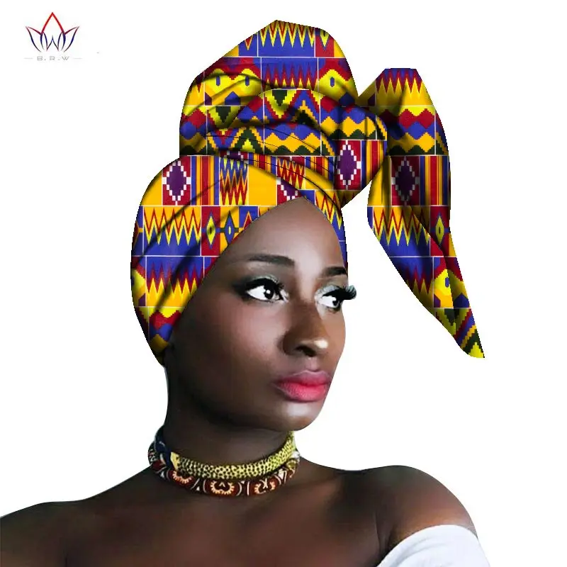 

African Print Bandana Head Wrap Long Scarf Ankara Dashiki Women Party Turban Headwear Cap Hair Accessories WYb58