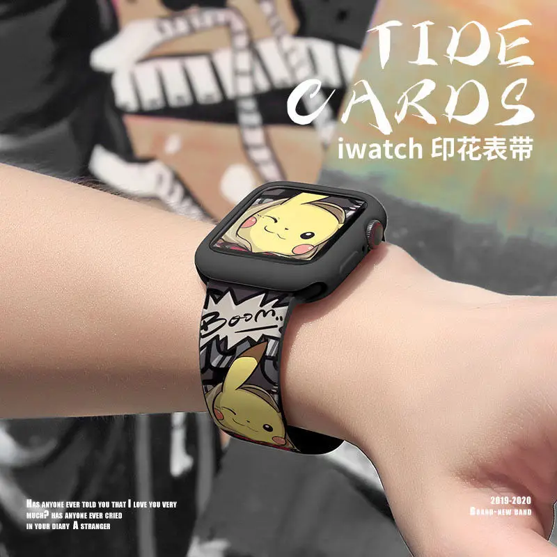 

Pokemon Pikachu Naruto anime Apple Watch strap tide brand cartoon printing Apple Watch iWatch6/5/4/3/2