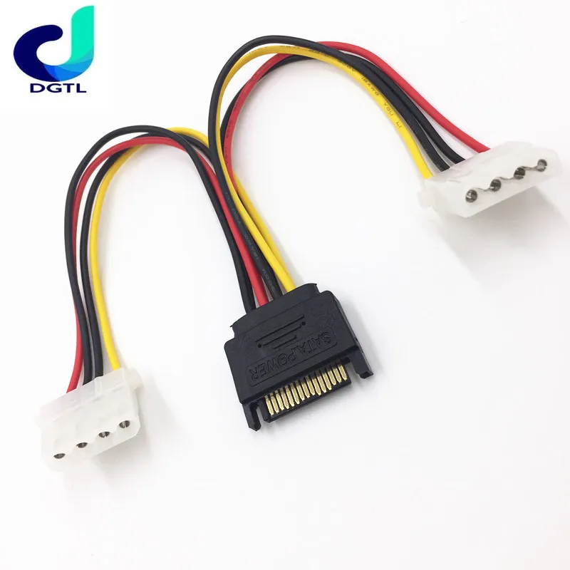 Шнур питания SATA Revolution на IDE, SATA15pin, штекер, одна точка, два последовательных порта, двойной 4-контактный разъем Sata на IDE