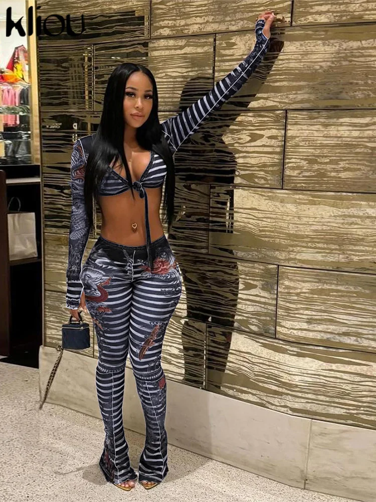 Женский топ с длинным рукавом V-образным вырезом и высокой талией