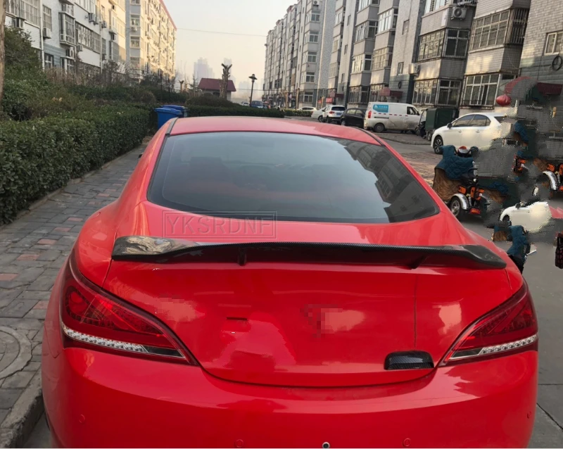 Для Hyundai Genesis Coupe спойлер 2009 2010 2011 2012 2013 глянцевое углеродное волокно/FRP заднее