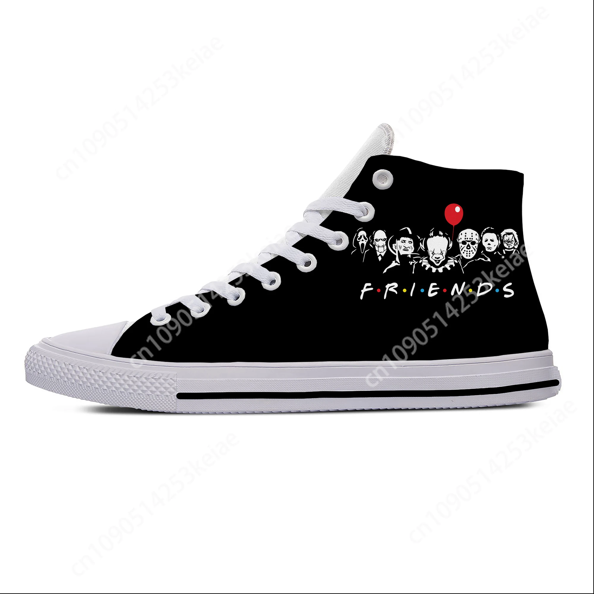 Hot Michael Myers Horror Pinhead Chucky Jaws Scream Casual Shoes High Top Lightweight Board Breathable Men Women Sneakers