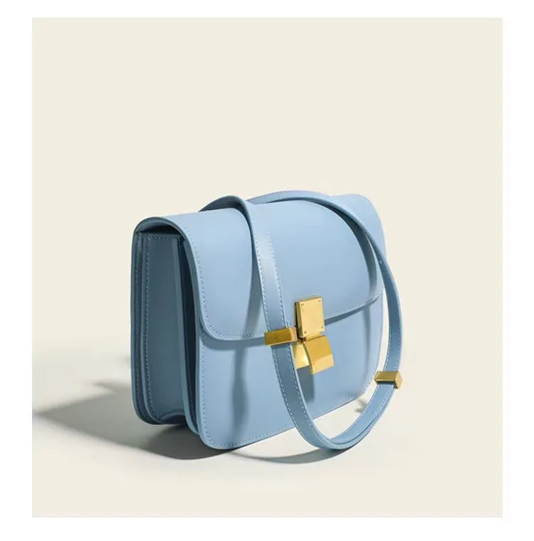 New women's bag 2023 tofu bag cowhide shoulder crossbody temperament light luxury trend women's bag