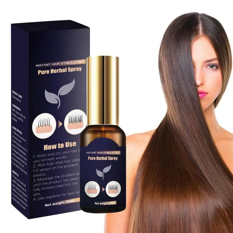 

Натуральный травяной спрей для роста волос, 30 мл, продукты для быстрого роста волос, уход за кожей головы, предотвращение выпадения волос, туман для мужчин и женщин