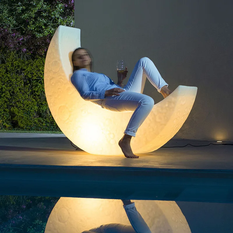 Уличная Светодиодная лампа в виде Луны для двора украшение кемпинга спальни