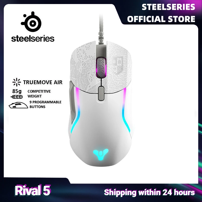 

Steelseries Rival 5 Destiny Edition Gaming Mouse Exclusive Limited Edition Multi-genre Mice with TrueMove Air Sensor 400IPS