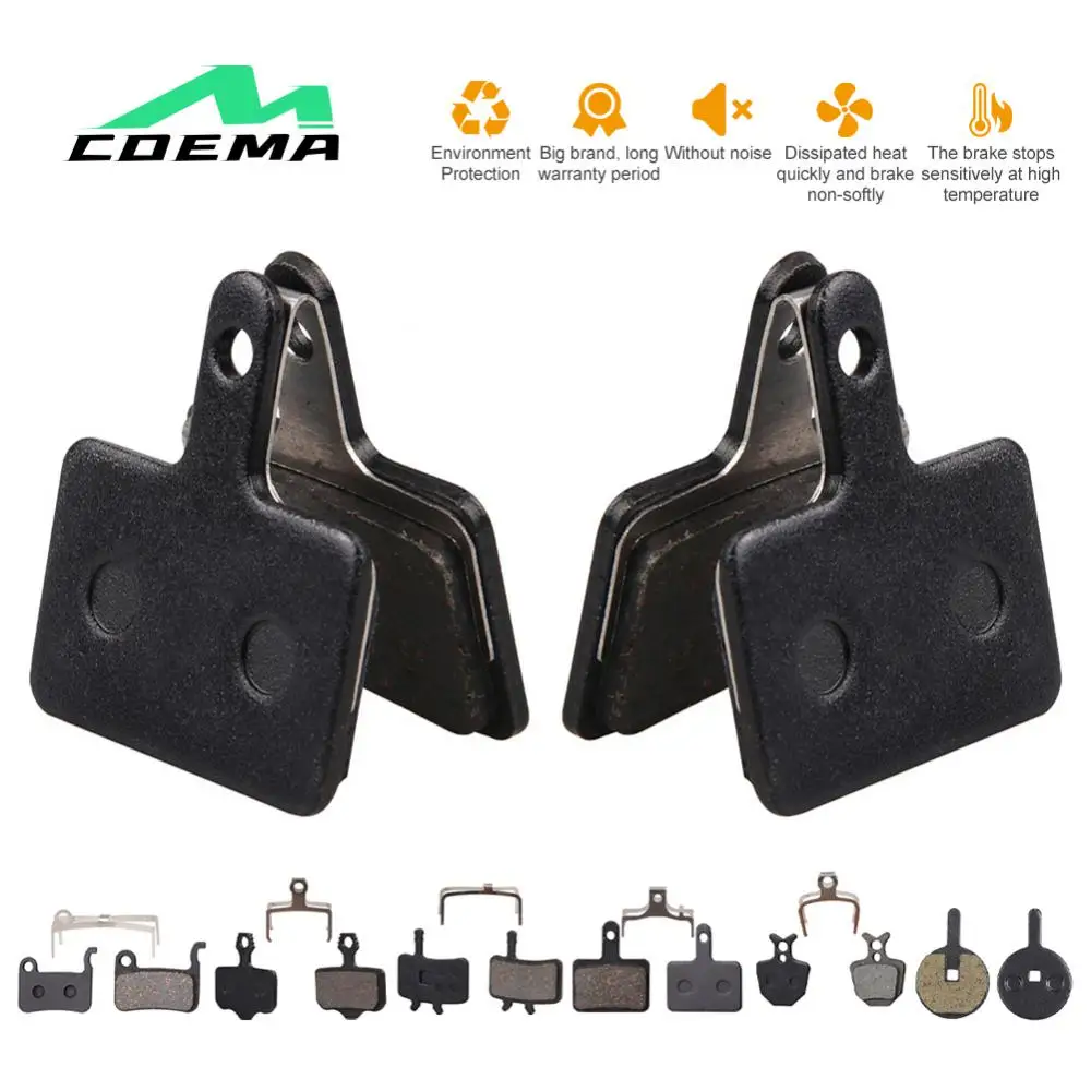 

COEMA 2 Pair/4pcs Bike Hydraulic Brake Pads Semi-metallic Pads For Bicycle Xt M445 355 395 Magura Resin Disc Brake MTB Bike Pads