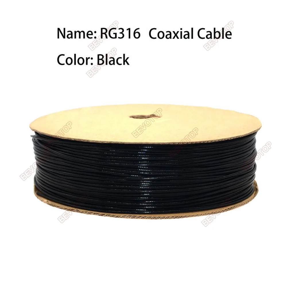 

Синий/белый/черный/коричневый коаксиальный кабель RG316/RG316D 50 Ом с низкими потерями для обжимного разъема BEVOTOP