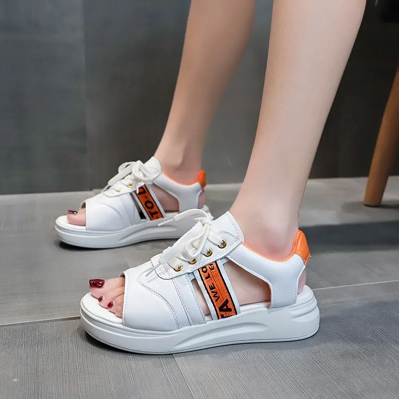 Female Sports Sandals Round Head Hollow Fish Mouth Slippers Casual Outdoor Lightweight Walking Beach Shoes shoes lady