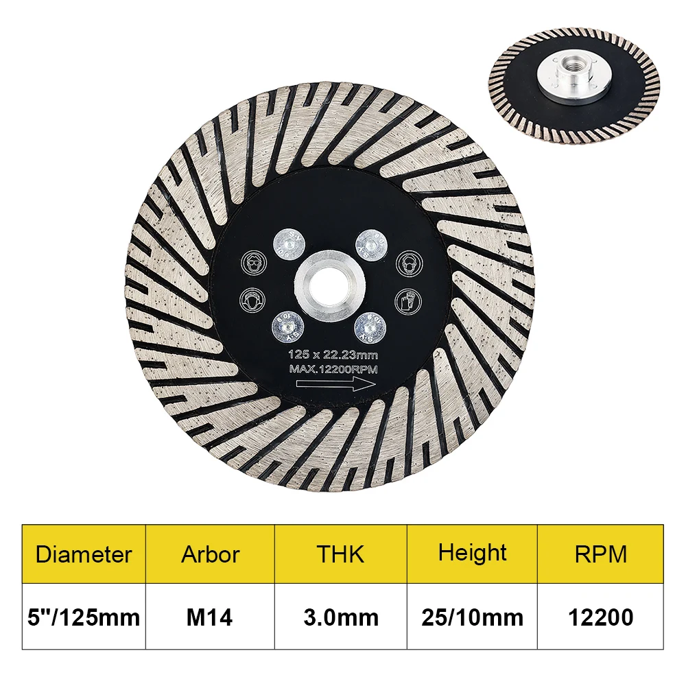 

Алмазный турбо-диск Casaverde 125 мм для резки и полировки гранита