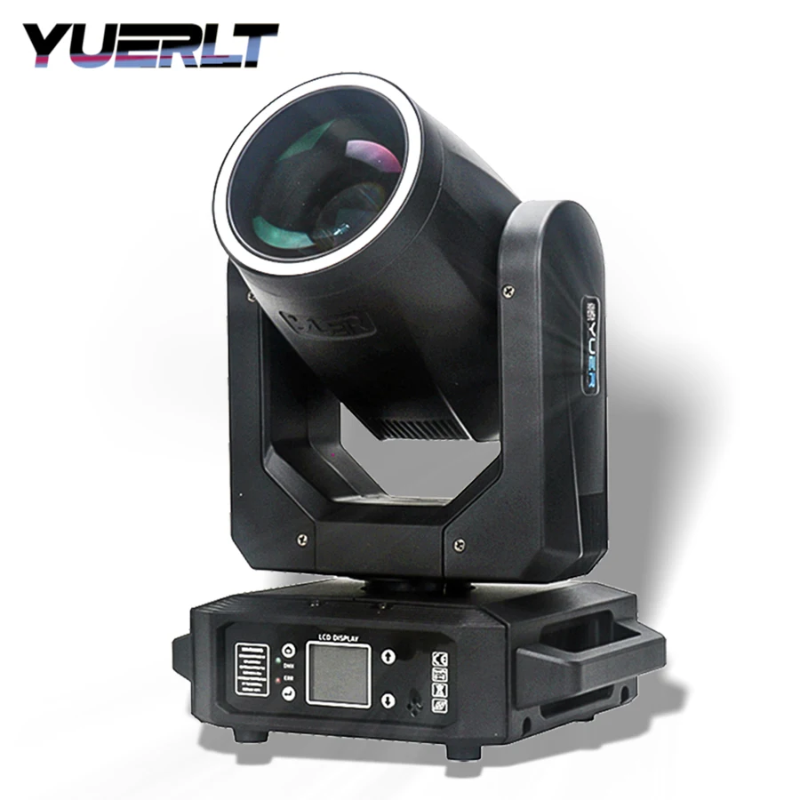 

1/2/4 шт. светодиодный светильник с подвижной головкой и кольцом 200 Вт, луч + пятно + 18 призм + эффект радуги, сценическое освещение Dmx DJ, дискотека, вечеринка, свадебная сцена