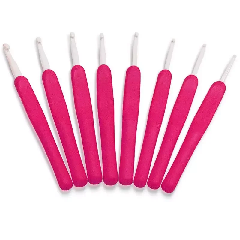 

Pcs/Set Knitting Needles ABS Handle Crochet Hooks Handle Knitting Needles Set 2.5mm-6.0mm Yarn Sweater Weave Craft Tools