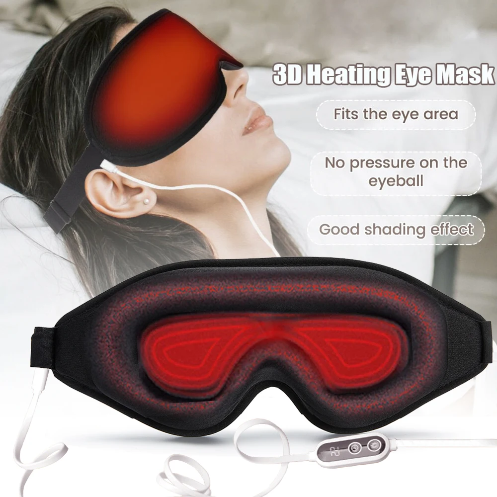 Electric Eye Heating Eyes Mask Dark Circles Relief Improve Sleep Hot Compress Relax Relife Pain For Sleep Masks
