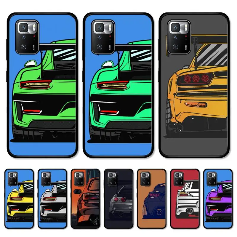 

Japan JDM Sports Cars Comic Phone Case For Redmi Note 8A 7 5 Note8pro 8T 9Pro note 6pro Funda Capa