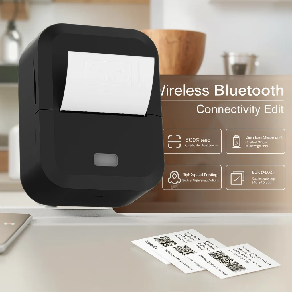 Фото Портативный мини-принтер Marklife X2, беспроводной Bluetooth-принтер для наклеек без чернил, устройство для печати ценников для офиса, школы, кухни №3