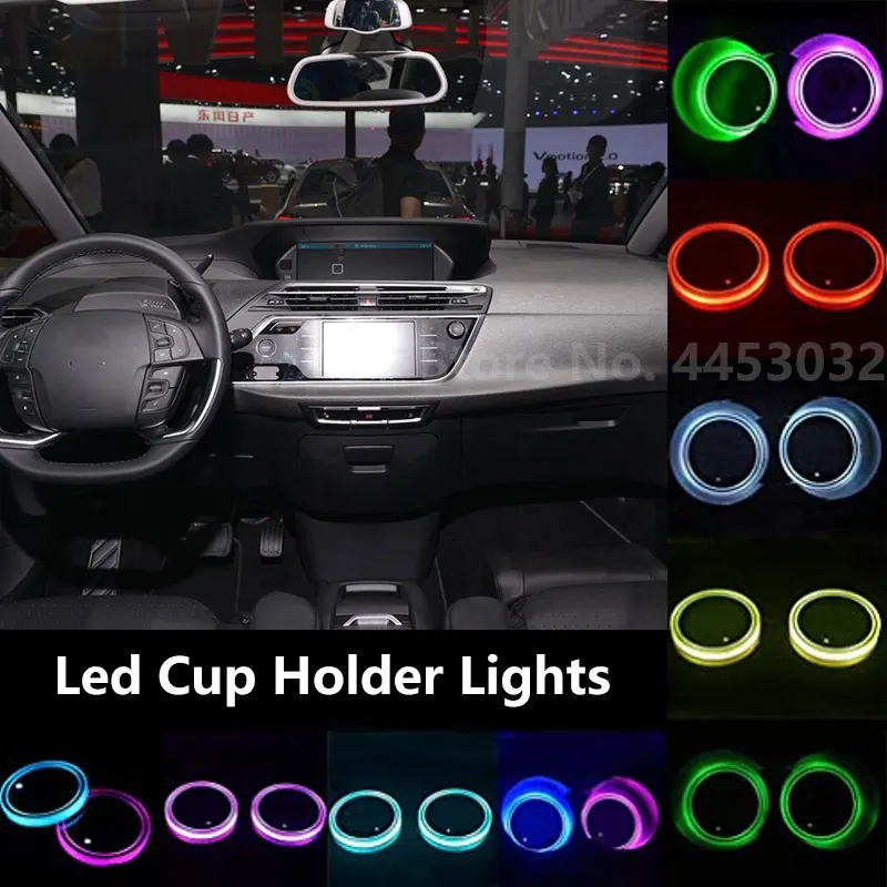 

Led Cup Holder Lights For Citroen Picasso C1 C2 C3 C4 C4L C5 DS3 DS4 DS5 DS6 Elysee Decorative Lamps 7 Colors Mat Coaster