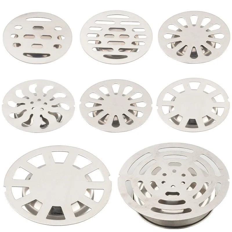 1pcs Stainless Steel Bathroom Sewer Floor Drain Cover Filter Kitchen Floor Drain Cover Anti-clogging Sink Bathroom Accessories