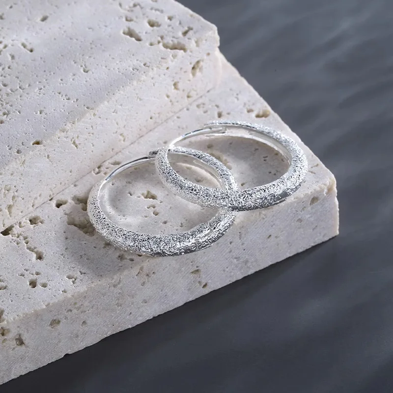 Женские блестящие серьги-кольца в Корейском стиле